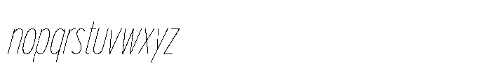 Limit Display XCm Hairline Italic Font LOWERCASE