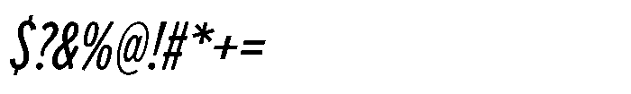 Limit Display XCm Italic Font OTHER CHARS