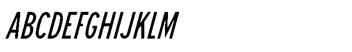 Limit Display XCm Italic Font UPPERCASE