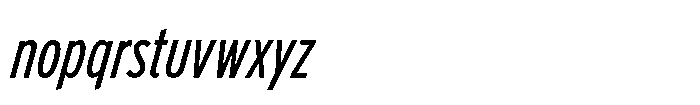 Limit Display XCm Italic Font LOWERCASE