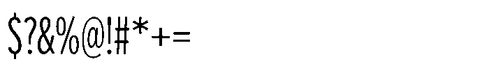 Limit Display XCm Light Font OTHER CHARS