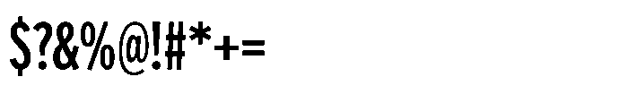 Limit Display XCm Medium Font OTHER CHARS