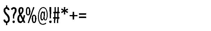 Limit Display XCm Regular Font OTHER CHARS