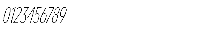 Limit Display XCm Thin Italic Font OTHER CHARS
