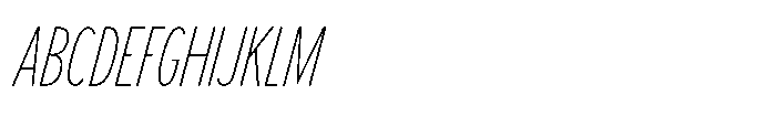 Limit Display XCm Thin Italic Font UPPERCASE