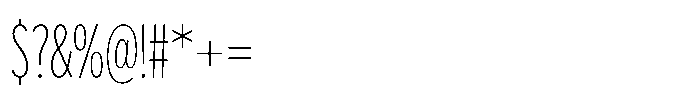 Limit Display XCm Thin Font OTHER CHARS