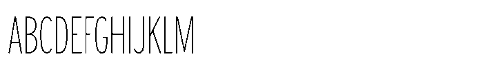 Limit Display XCm Thin Font UPPERCASE
