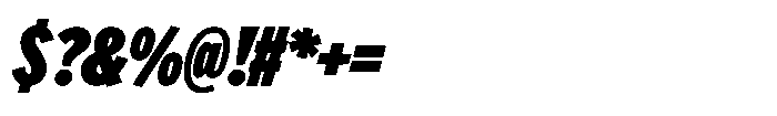 Limit Display XCm XBlack Italic Font OTHER CHARS