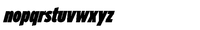 Limit Display XCm XBlack Italic Font LOWERCASE