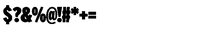 Limit Display XCm XBlack Font OTHER CHARS