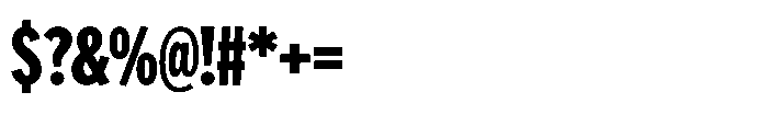 Limit Display XCm XBold Font OTHER CHARS