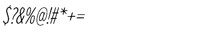 Limit Display XCm XLight Italic Font OTHER CHARS