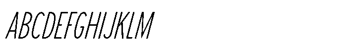 Limit Display XCm XLight Italic Font UPPERCASE
