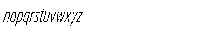 Limit Display XCm XLight Italic Font LOWERCASE