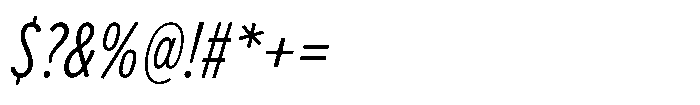Limit FRWY Cm Italic Font OTHER CHARS