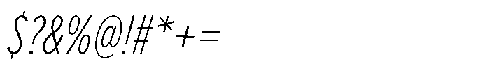 Limit FRWY Cm Light Italic Font OTHER CHARS
