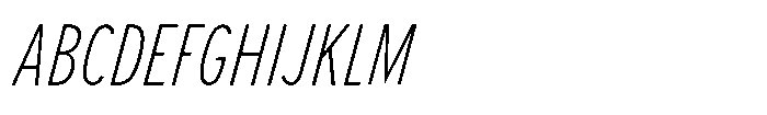 Limit FRWY Cm Light Italic Font UPPERCASE
