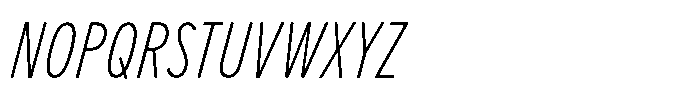 Limit FRWY Cm Light Italic Font UPPERCASE