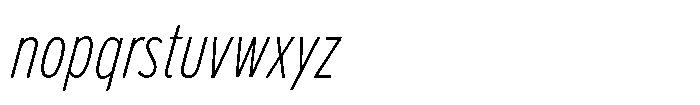 Limit FRWY Cm Light Italic Font LOWERCASE