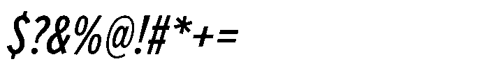 Limit FRWY Cm Medium Italic Font OTHER CHARS