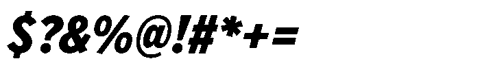 Limit FRWY Condensed Black Italic Font OTHER CHARS