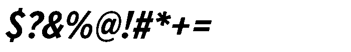 Limit FRWY Condensed Bold Italic Font OTHER CHARS