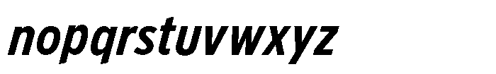 Limit FRWY Condensed Bold Italic Font LOWERCASE
