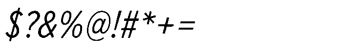 Limit FRWY Condensed Italic Font OTHER CHARS