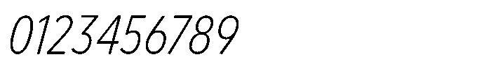 Limit FRWY Condensed Light Italic Font OTHER CHARS