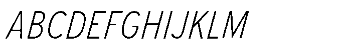 Limit FRWY Condensed Light Italic Font UPPERCASE