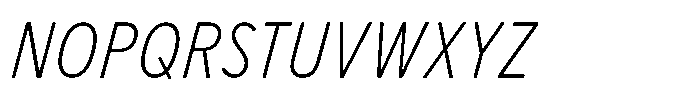 Limit FRWY Condensed Light Italic Font UPPERCASE