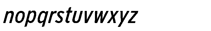 Limit FRWY Condensed Medium Italic Font LOWERCASE