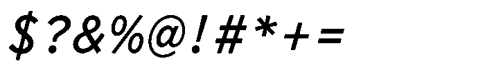Limit File Italic Font OTHER CHARS