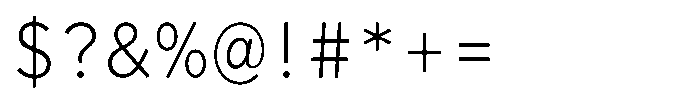 Limit File XLight Font OTHER CHARS