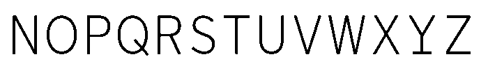 Limit File XLight Font UPPERCASE