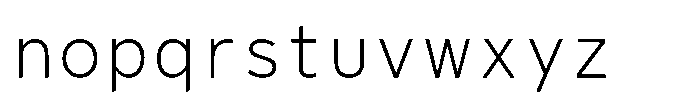 Limit File XLight Font LOWERCASE