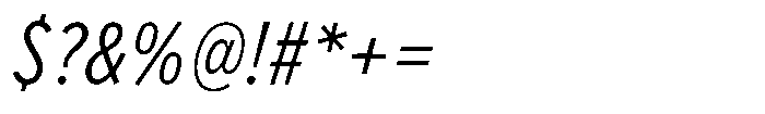 Limit Micro Cm Light Italic Font OTHER CHARS