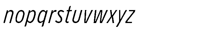 Limit Micro Cm Light Italic Font LOWERCASE