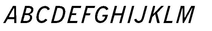 Limit Micro Condensed Italic Font UPPERCASE