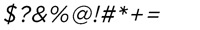 Limit Micro Light Italic Font OTHER CHARS