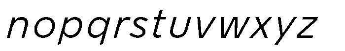 Limit Micro Light Italic Font LOWERCASE