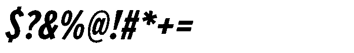Limit Micro XCm Bold Italic Font OTHER CHARS