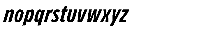 Limit Micro XCm Bold Italic Font LOWERCASE