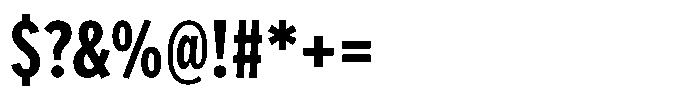 Limit Micro XCm Bold Font OTHER CHARS