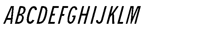 Limit Micro XCm Italic Font UPPERCASE