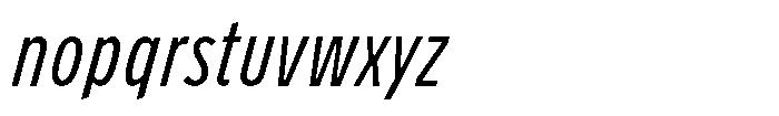 Limit Micro XCm Italic Font LOWERCASE