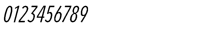 Limit Micro XCm Light Italic Font OTHER CHARS