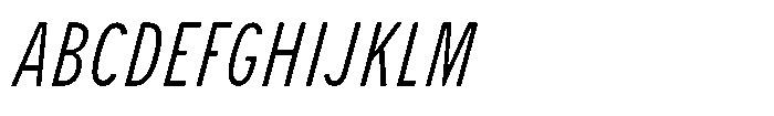 Limit Micro XCm Light Italic Font UPPERCASE