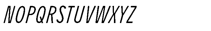 Limit Micro XCm Light Italic Font UPPERCASE