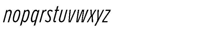 Limit Micro XCm Light Italic Font LOWERCASE
